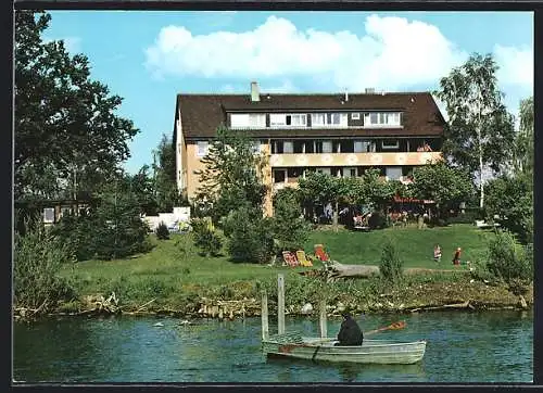 AK Langenargen /Bodensee, Hotel-Restaurant Schwedi F. Göppinger