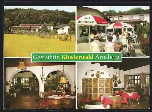 AK Arnsberg / Sauerland, Vier Ansichten der Gaststätte Klosterwald