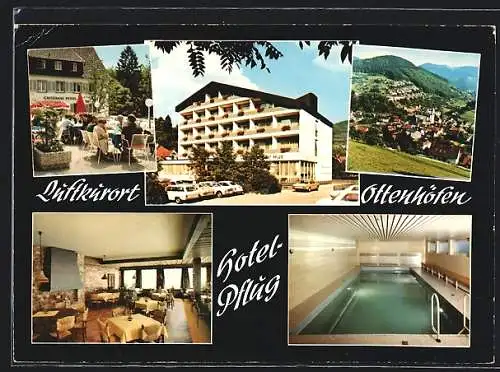 AK Ottenhöfen /Schwarzwald, Hotel-Restaurant Pflug B. Schnurr, Ortsansicht