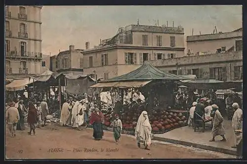 AK Alger, Place Randon, le Marché