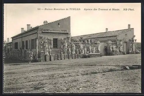 AK Timgad, Ruines Romaines, Agence des Travaux et Musée