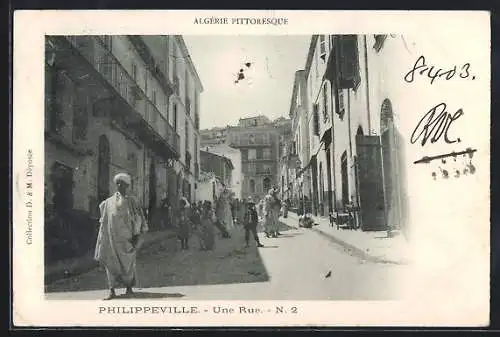 AK Philippeville, Une Rue