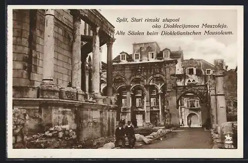 AK Split, Alte Säulen beim Diokletianischen Mausoleum