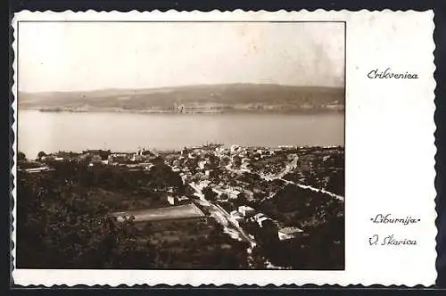 AK Crikvenica /Liburnija, Ortsansicht mit Wasserblick aus der Vogelschau