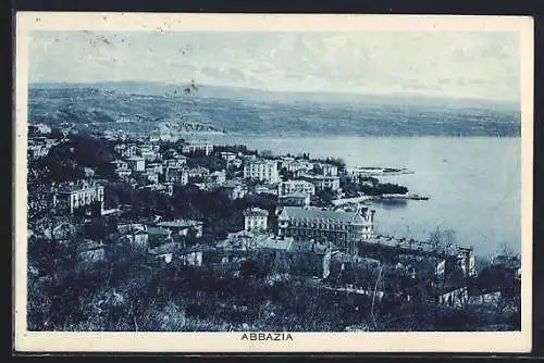 AK Abbazia, Totalansicht mit Blick auf das Meer