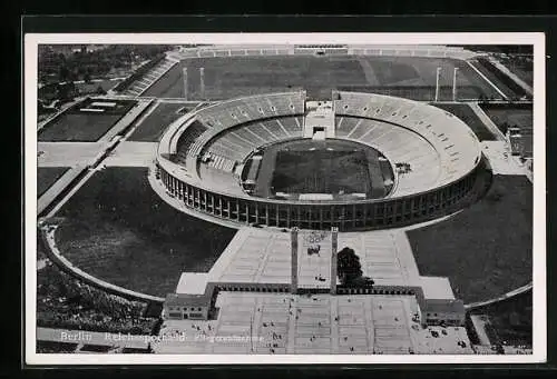 AK Berlin, Reichssportfeld, Olympiastadion, Fliegeraufnahme