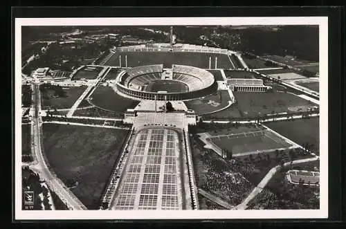 AK Berlin, Reichssportfeld, Olympia 1936, Luftbild