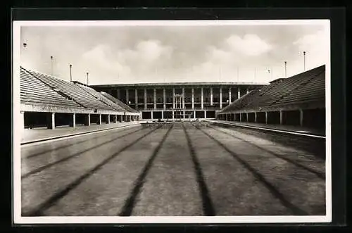 AK Berlin, Reichssportfeld, Schwimmstadion mit Blick auf Deutsche Kampfbahn