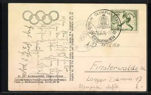 AK Berlin, Reichssportfeld, Olympia 1936, Schwimmstadion und Olympia-Stadion