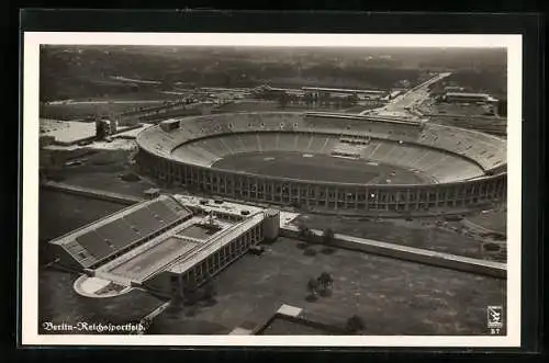 AK Berlin, Reichssportfeld vom Flugzeug aus