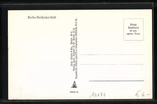 AK Berlin, Reichssportfeld vom Flugzeug aus