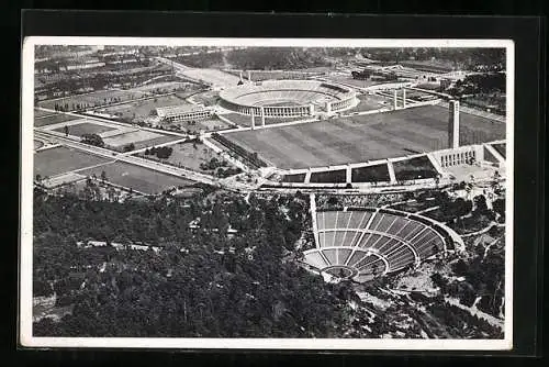 AK Berlin, Olympische Spiele 1936, Reichssportfeld mit Dietrich-Eckardt-Bühne