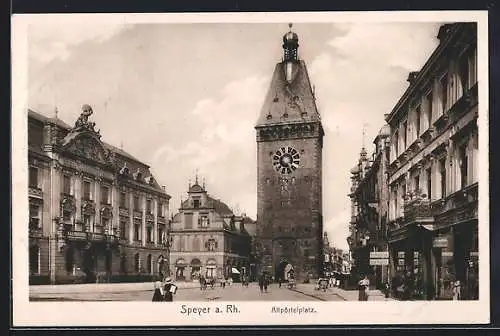 AK Speyer a. Rh., Altpörtelplatz mit Altpörtel