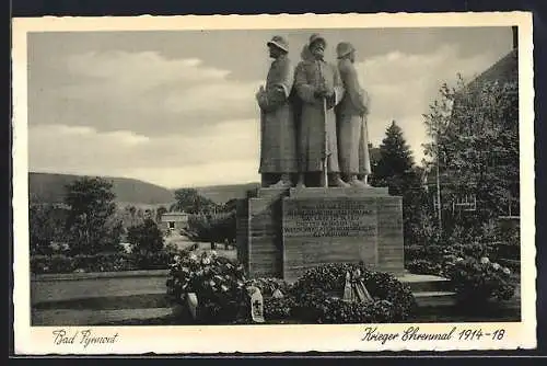 AK Bad Pyrmont, Krieger Ehrenmal 1914-18 im Kurpark