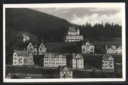 AK St. Joachimsthal, Hotel Mayer, Haus Baldur und andere Häuser