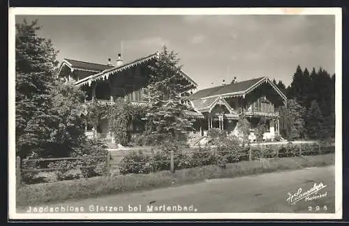 AK Marienbad, Glatzen, Jagdschloss Glatzen