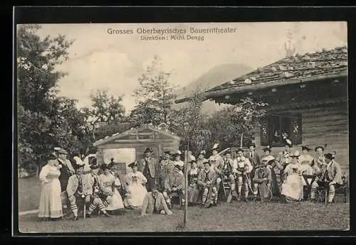 AK Grosses Oberbayrisches Bauerntheater, Gruppenbild