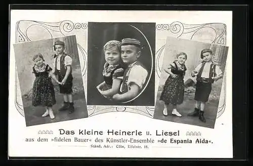 AK Das kleine Heinerle & Liesel, Künstler-Ensemble de Espania Aida