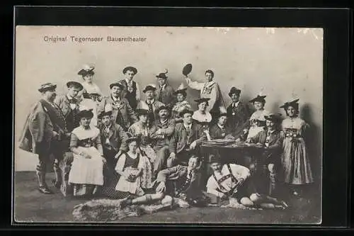 AK Tegernsee, Original Tegerseer Bauerntheater, Gruppenfoto