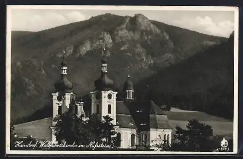 AK Haindorf /Isergebirge, Wallfahrtskirche mit Nussstein