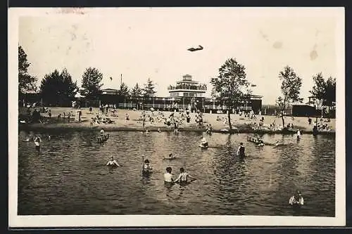 AK Kummer a. See, Badeleben im Freibad