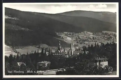 AK Bad Flinsberg, Ortsansicht gegen den Kemnitzkamm