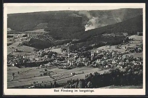 AK Bad Flinsberg /Isergebirge, Gesamtansicht von oben