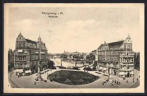 AK Königsberg, Münzplatz mit Schlossteich