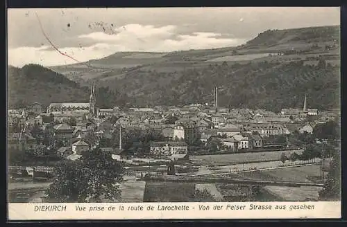 AK Diekirch, Ortsansicht von der Felser Strasse aus