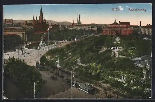 AK Wien, Franzensring aus der Vogelschau