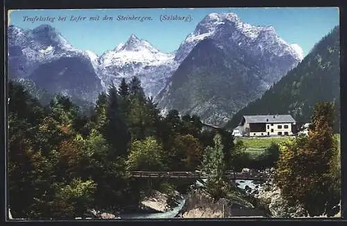 AK Lofer, Teufelssteg mit Steinbergen