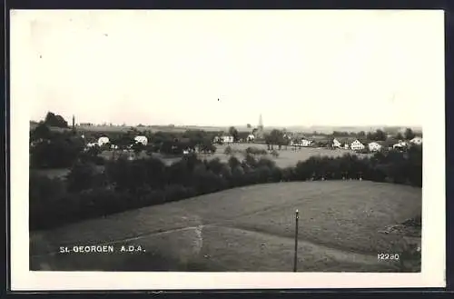 AK St. Georgen, Ortsansicht aus der Ferne