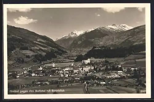 AK Gmünd, Totalansicht gegen das Maltatal mit Sonnenblick