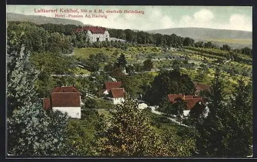 AK Kohlhof / Heidelberg, Hotel-Pension Ad. Hartwig oberhalb Heidelberg