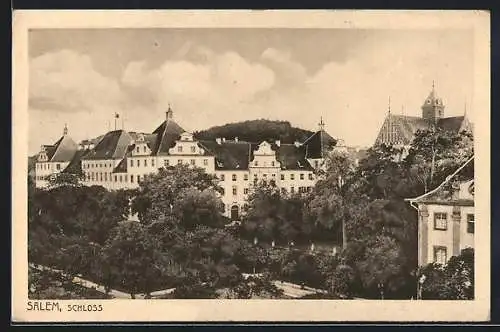 AK Salem / Baden, Blick auf Schloss