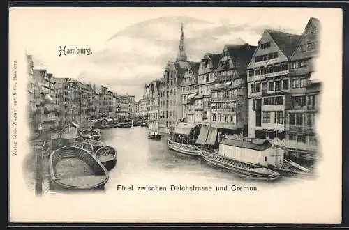 AK Hamburg, Fleet zwischen Deichstrasse und Cremon