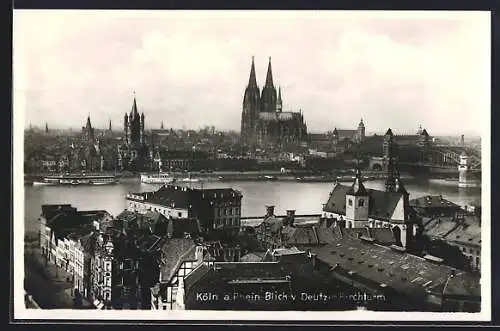 AK Köln a. Rhein, Blick vom Deutzer Kirchturm