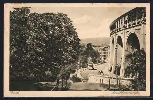 AK Kassel, Frankfurterstrasse mit Strassenbahn