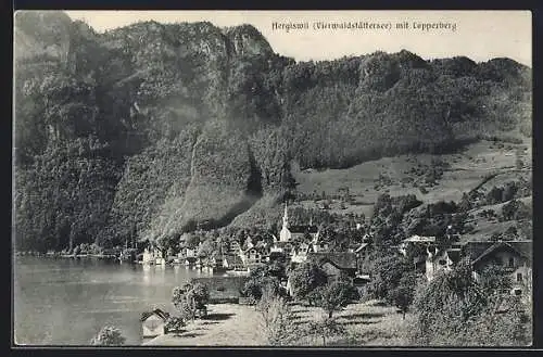 AK Hergiswil /Vierwaidstättersee, Ortsansicht mit Lopperberg