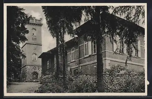 AK Schneeberg / Erzgebirge, Gasthaus Köhlerturm mit Unterkunftshaus auf dem Gleesberg