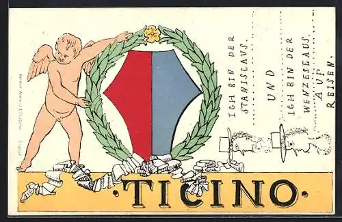 AK Ticino / Tessin, Wappen des Schweizer Kantons