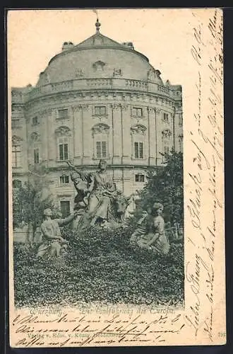 AK Würzburg, Statue Die Entführung der Europa