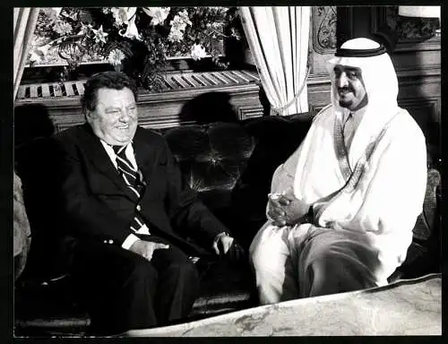 Fotografie WEREK, München, Franz Josef Strauss und der saudische Kronprinz Dahad ibn Abdul Aziz Al-Saud