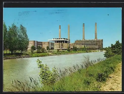 AK Wolfsburg / Fallersleben, Volkswagenwerk am Mittellandkanal