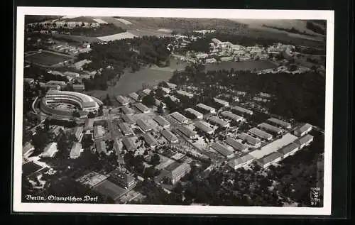 AK Döberitz / Olympisches Dorf, Flugzeugaufnahme