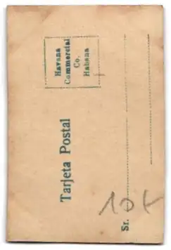 Mini-AK Dame mit ausladendem Hut