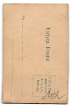 Mini-AK Frau auf einem Felsen in fliessendem Kleid