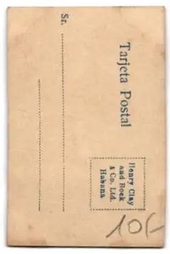 Mini-AK Junge Dame in buntem Kleid