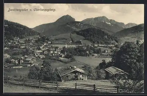 AK Berchtesgaden, Teilansicht vom Oberherzogberg