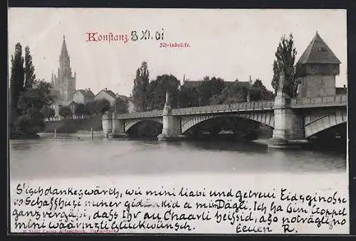 AK Konstanz, Rheinbrücke